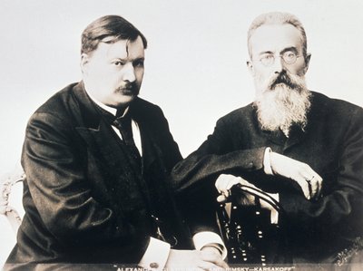 Fotografie von Glazunov und Rimsky-Korsakov von Unbekannt Unbekannt